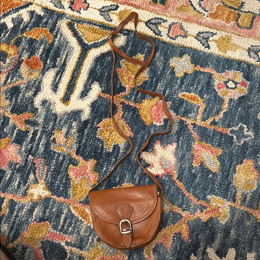 EUC Made in Italy Brown Leather Crossbody Bag